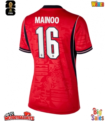 England Kobbie Mainoo #16 Replica Away Stadium Shirt for Women World Cup 2026 Short Sleeve